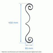 Volute H.450 x L.95 mm - plat 16 x 4mm_1