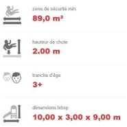 Combiné de murs de cordes en acier inoxydable pour aire de jeux - Référence BT16523 - Conforme EN1176_1