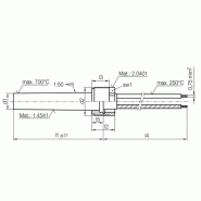Élément chauffant tubulaire étanche et hautes températures - carré H11381/A1xB1xL1_1