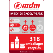 Palette plastique 1000 x 1200 - Plancher ajouré, 3 semelles, pour secteurs pharmaceutiques ou vente au détail - MED1012/OD/PE/3S_1