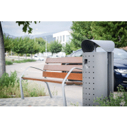 Poubelle publique DARA PA694SMO - Acier traité Ferrus - Résistance optimale à la corrosion_1