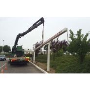 Poutre pivotante manuelle - Portique limiteur de hauteur en acier robuste 200x200 mm - Hauteur 2,20 m_1