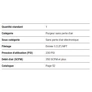 Purgeur automatique - Topring 59.254 - débit d'air : 1278 SCFM, sans perte d'air, connexion 1/2 (F) NPT_1