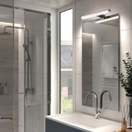 Applique miroir salle de bain SLEET LED SMD AC 12W - 3000K/4000K/5700K - Chromé - Verre et métal - Longueur 30-50-80 cm_1