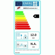 Insert - foyer à bois Modane 85-F - Ø 180 mm - 12,5 kW - Habillage fonte anthracite - Flamme verte 7 étoiles_1