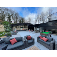 Abri piscine haut sur mesure - système d'assemblage avec entretoises démontables et revêtements personnalisables_1