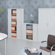 Armoire à portes à rideaux hautes - Tablettes réglables - Dimensions et options variées_1