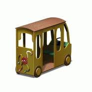 Structure pour aire de jeux - Transport minibus PE gamme microparc MB01PE - Âge 1 à 7 ans - Capacité 6 enfants_1