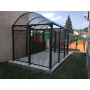 Abri vélo fermé vision grillagé / bardage en grillage métallique_2