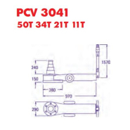 Cric hydropneumatique bas, 3 pistons 34t/21t/11t - pasquin - pcv 3041_1