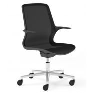 Maglia Office - Chaise de bureau ergonomique ajustable - Sitis - Base en aluminium poli ou nylon noir_1