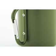 Mug thermos - double paroi en acier inoxydable recyclé avec poignée mousqueton - 300 ml - couleur verte_1