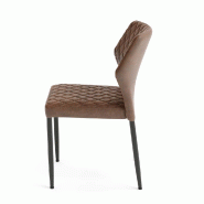 Chaise empilable Louis en simili cuir cognac ignifuge_1