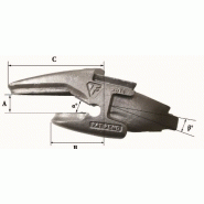 Dents de godet Fastkey FK9 1545 PA - 21,8 kg - dimensions précises et épaisseur de lame 45 mm_1