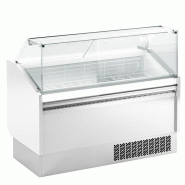 Vitrine de présentation glacier avec réserve P 670 - ESTI Blanche | Ggm - ESTIS_W -_1