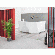 Banque d'accueil d'angle Alpa - MDD - Gris brillant_1