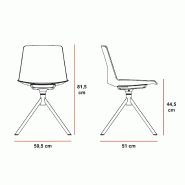 Chaise de réunion CLUE - Offisit - Gris anthracite A600_1