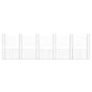Vidaxl panier de gabion en forme de u avec 6 poteaux fer 620x20x200 cm 151293_1
