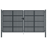 Vidaxl portail de jardin anthracite 400x225 cm acier 154575_1