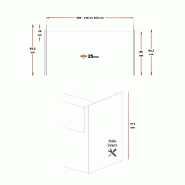 Banque d'accueil droite Torino Plus - 100, Non, Noyer grisé / blanc_1
