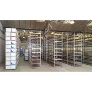 Rayonnage léger polyvalent - pour bacs et cartons - capacité 150 kg par tablette_1