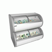 Vitrine froid négatif à deux niveaux TD500 ( 450 / 408) blanc TEFCOLD_1
