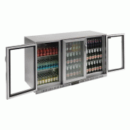 Arrière-bar trois portes pivotantes Série G inox 330L | Polar - GL009_1
