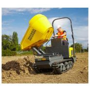 Dumper chenilles girabenne, poids à vide 1330kg, utilisé pour le transport et évacuation des matériaux - 600/750 L - disponible en location_1