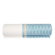 Serviette 'Like Linen - Azur' 70G/M2 40x40cm blanc/bleu Spunlace - par 600_1