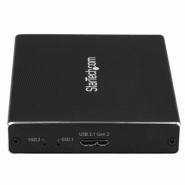 Boîtier USB 3.1 (10 Gb/s) dual slot pour SSD M.2 NGFF SATA avec RAID_1