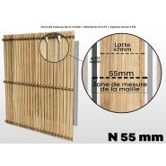 Bvbnv55 - occultant pour grillage lattes bois n 55 - galaxy clotures - 200x55 mm_1