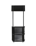 COMPTOIR DE PROMOTION PVC NOIR AVEC ROULETTES - RÉFÉRENCE: PE-CN-24_1