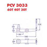 Cric hydropneumatique classique, 3 pistons 60t/40t/20t - pasquin - pcv 3033_1