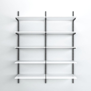 Élément suivant Global noir 5 tablettes blanc L90xH240cm_1