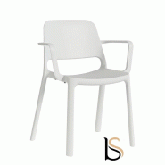 Fauteuil en polypropylène Maike - Sokoa - Blanc neige_1