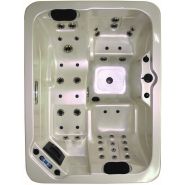 Jacuzzi spa encastrable BR100 T - Pack thérapie avec cascade inox et massages spécifiques_1