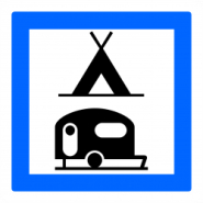 Panneau services terrain de camping pour tentes, caravanes et autocaravanes - CE4c - Made in France_1