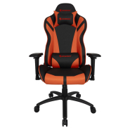 Siège réglable AZGENON Z300 Orange - Coussin appui-tête et accoudoirs 4D - Réf : AZG_Z300_BKORG_1