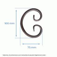 Volute H.100 x L.75mm - plat 12 x 6mm_1