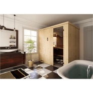 Cabine de sauna 244x244x199 avec po?Le ? Commande d?Port?E_1