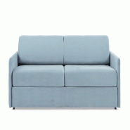 CANAPÉ LIT EXPRESS COLOSSE COUCHAGE 120 CM MATELAS ÉPAISSEUR 22 CM À MÉMOIRE DE FORME VELOURS BLEU PASTEL_1