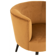 Fauteuil DULZURA - Structure en bois et revêtement textile - Dimensions L80 x H75 x P70 cm - Style antique or_1