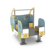 Jeux sur ressort - Cabriolet LD1VR2910 pour enfants dès 1 an - Hauteur de chute maximale 60 cm_1