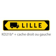 Panneau routier type KD21 - Indication de déviation - Dimensions et références disponibles_1