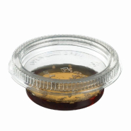 Pot à sauce avec couvercle vissé rPET transparent 30ml Ø6,7x2,5cm - par 1200_1