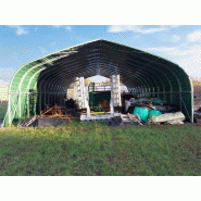 Tunnel de stockage - structure en acier avec fondation - dimensions personnalisables et couverture au choix_1