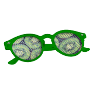 Lunettes de soleil en plastique - Protection UV400 - Couleur vert - 24g_1