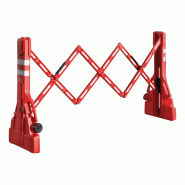 Barrière extensible pliable de chantier à rangement intégré_1