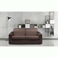 Canapé convertible express Midnight 140 cm - Matelas 16 cm - Tissu Neo marron - Fabrication italienne_1