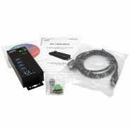 EXSYS EX-1505HMVS Hub métallique USB 3.2 Gen 1 à 4 ports, avec alimentation 3,0 A sur 4 ports_1